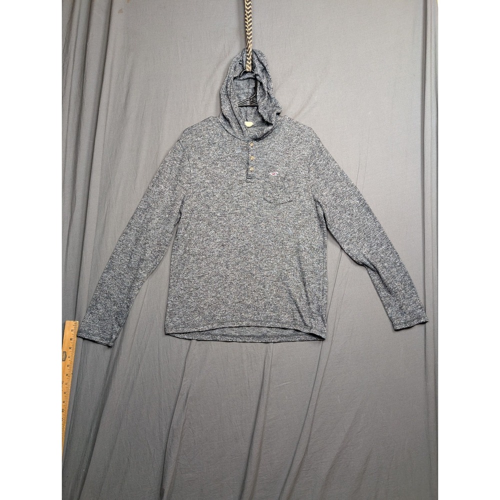 Hollister Men's M Gray Long Sleeve Tshirt With Hood‎
